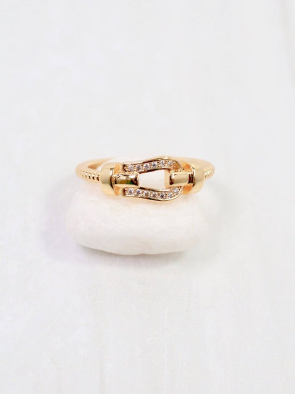 Caroline Hill WR Gold Bangor Buckle Ring